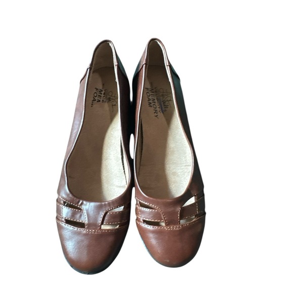 Life Stride Velocity Size 8.5 M  Brown Comfort Slip On Wedge Shoes - Picture 1 of 5